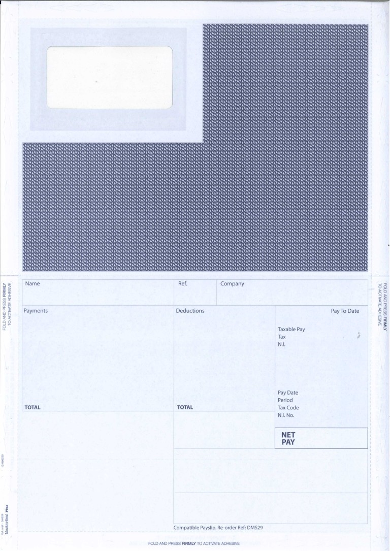 PEGASUS Self Seal Payslip