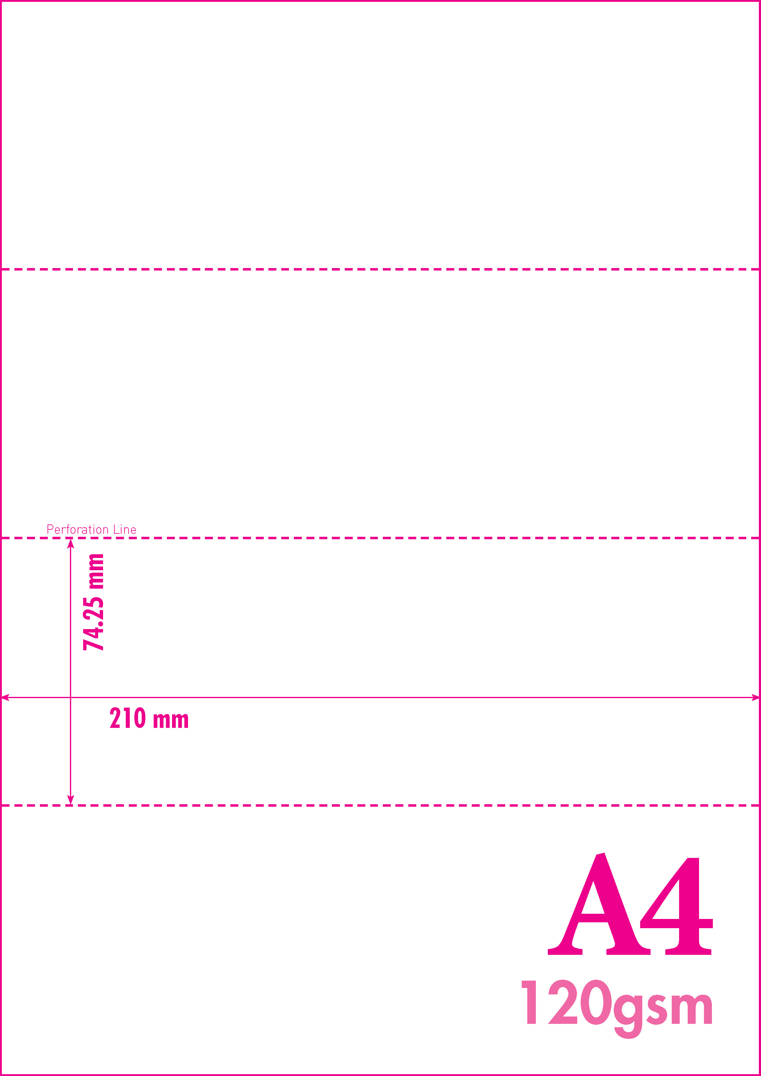 120gsm micro perforated a4 paper 4 sheets x 1 4 a4 size size a4