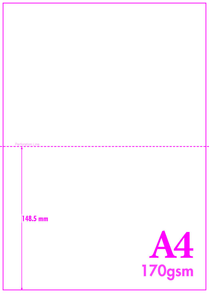 A4 Perforated card