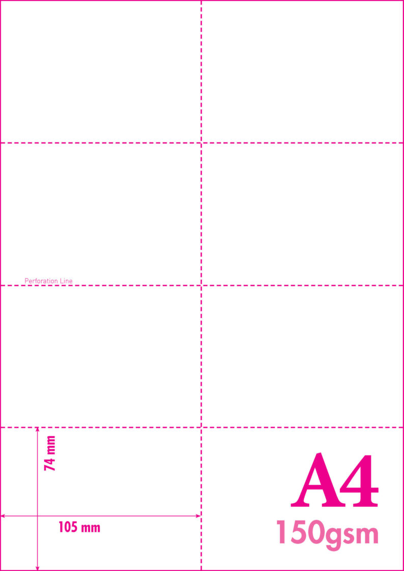 A4 MICRO PERFORATED CARD