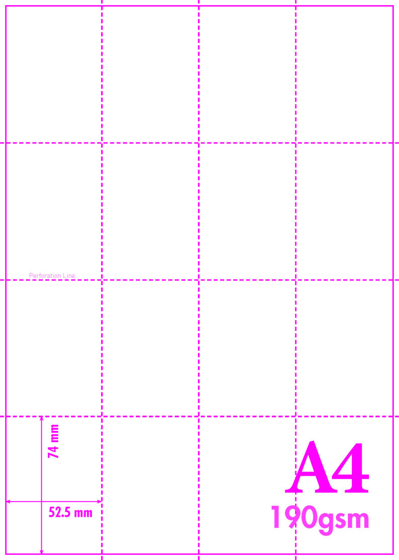 A4 Micro Perforated Card