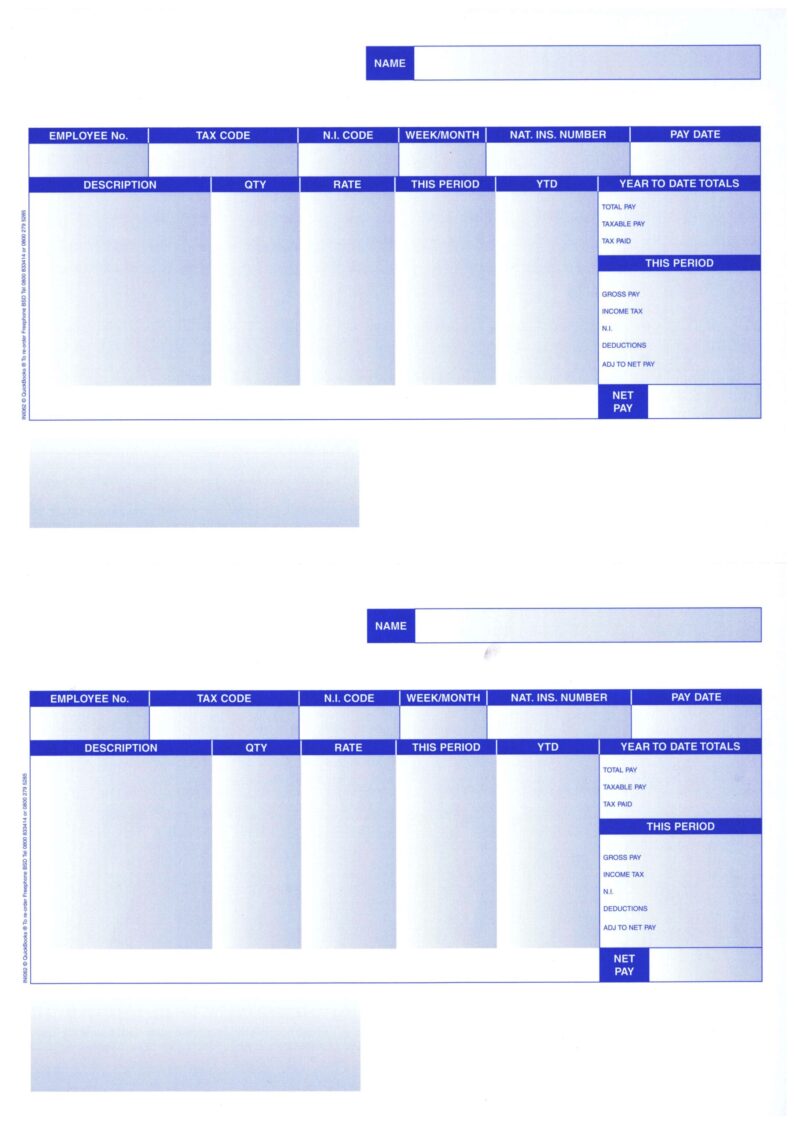 INI062 Quickbooks payslips