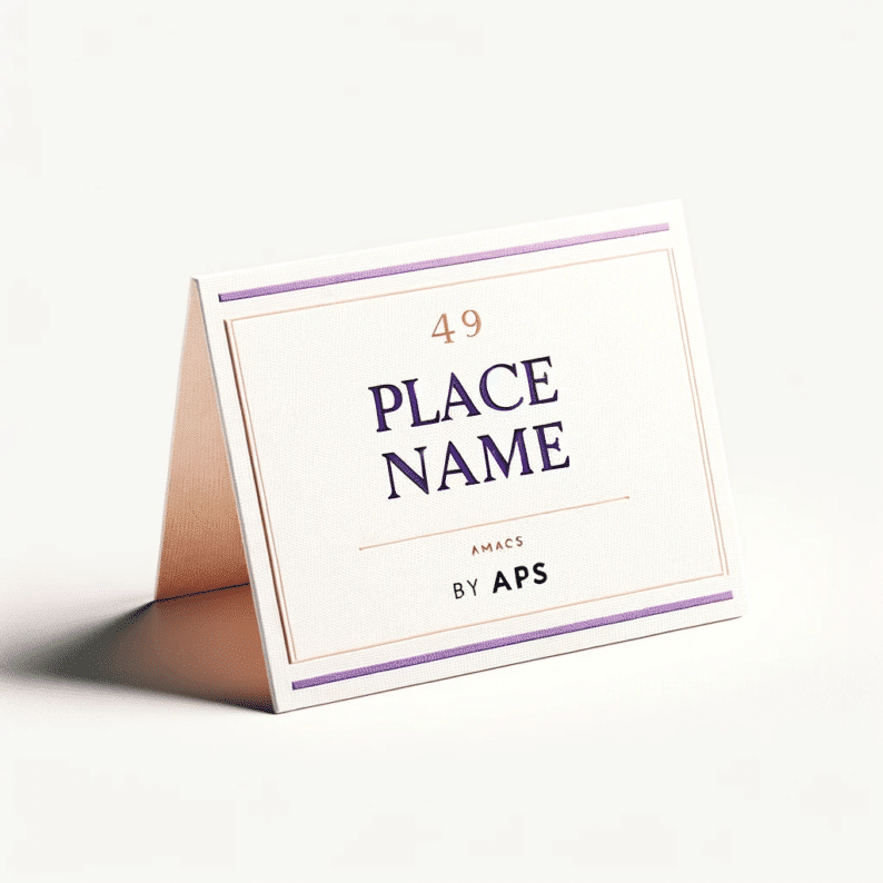 Place Name Tent Card