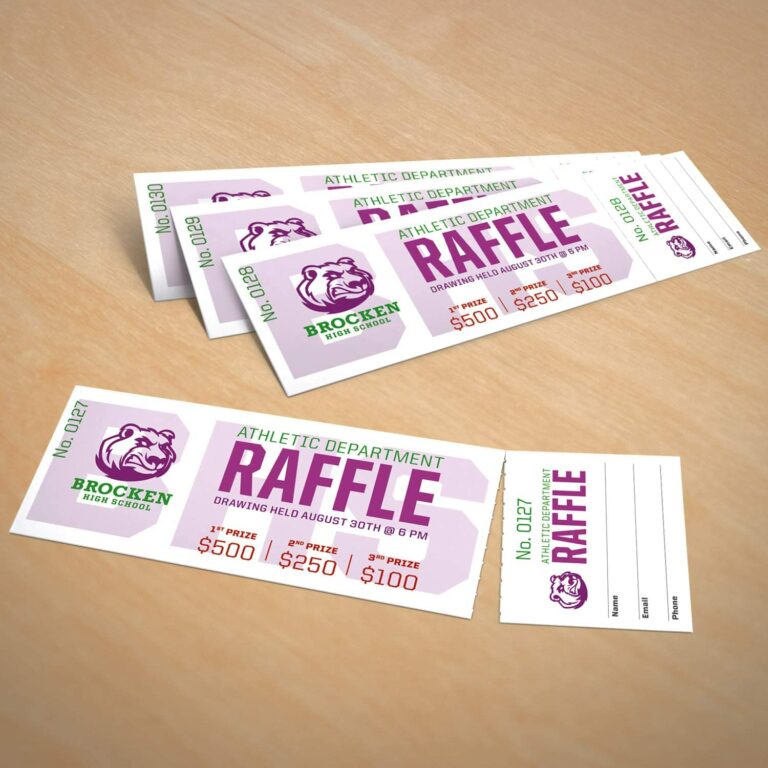 Avery Blank Printable Tickets Tear Away Stubs Perforated Raffle 