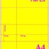 A4-160GSM/2/4Y - 160GSM MICRO PERFORATED YELLOW EVENT TICKETS (4 TICKETS per SHEET) - VARIOUS PACK SIZES