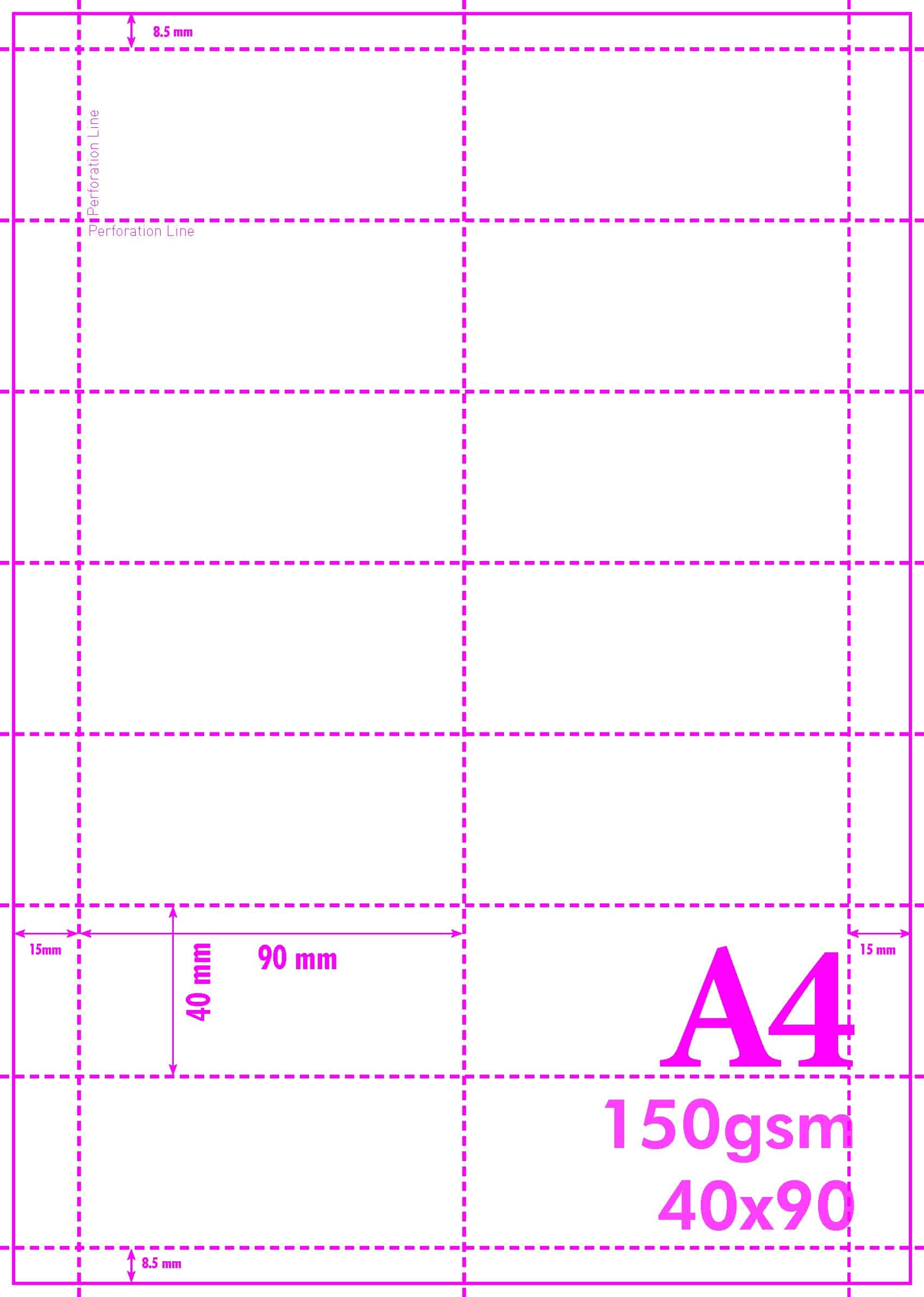 A4 MICROPERFORATED SHELF EDGE LABELS 14 LABELS 38x75mm