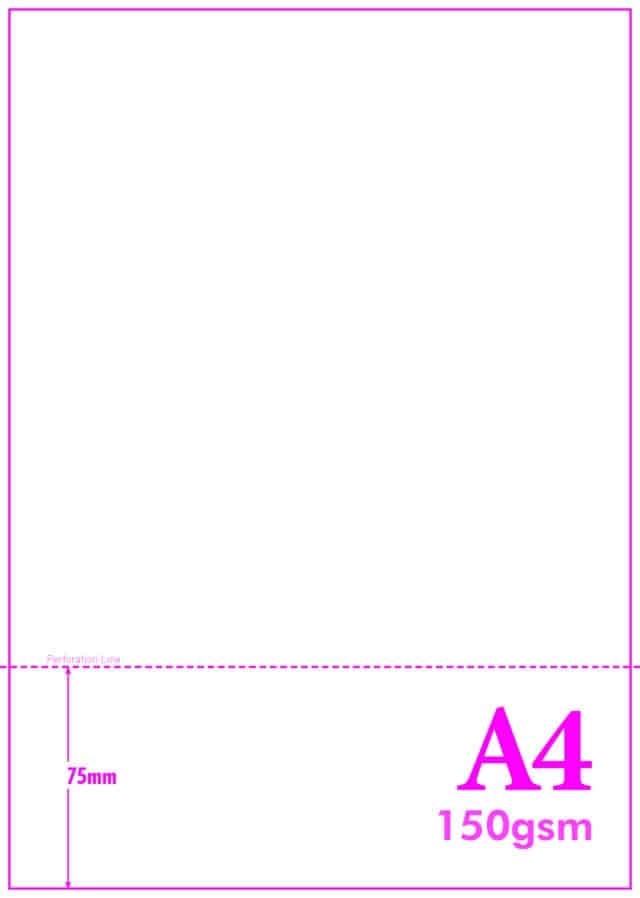 150GSM PERFORATED A4 PAPER SHOP UK VARIOUS STYLES AND PAPER WEIGHTS