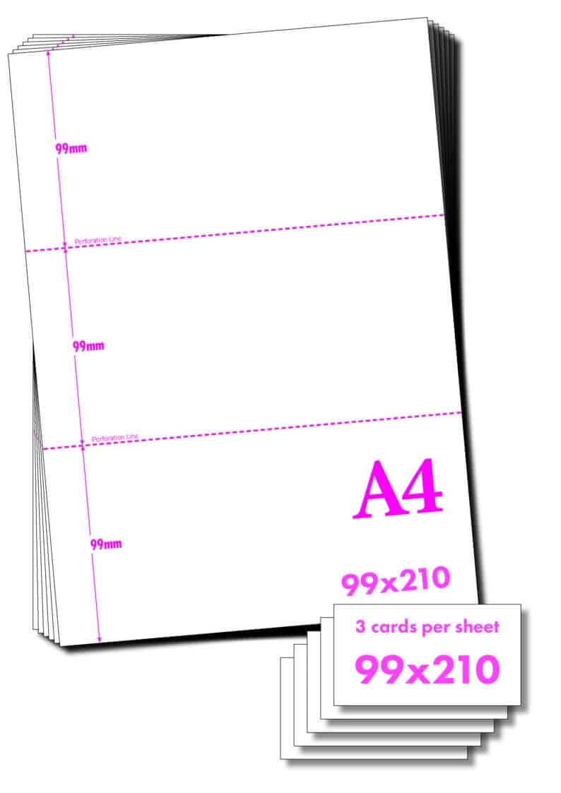 A4 to DL Perforated Sheets