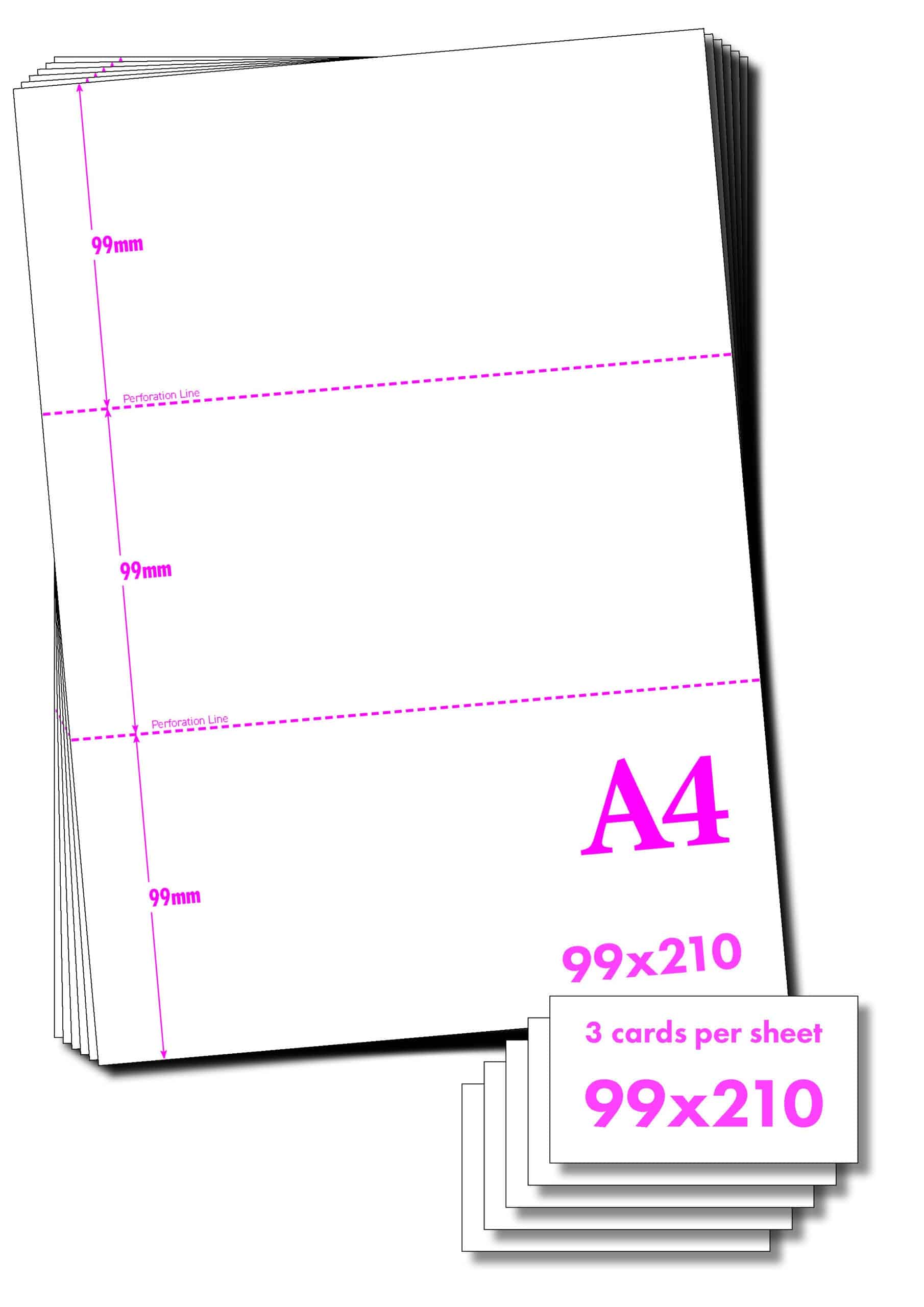 A4 to DL Perforated Sheets