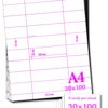 A4-190GSM/1/9 - 190GSM PERFORATED A4 PAPER - 9 per sheet - VARIOUS PACK SIZES