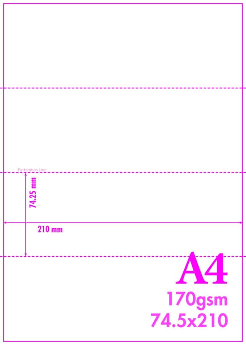A4 170gsm 4 4