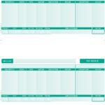 SAGE COMPATIBLE  A4 PAYSLIP – 2 PER PAGE (GREEN)